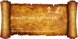 Komjáthi László névjegykártya