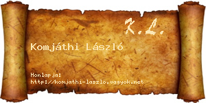 Komjáthi László névjegykártya