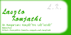 laszlo komjathi business card